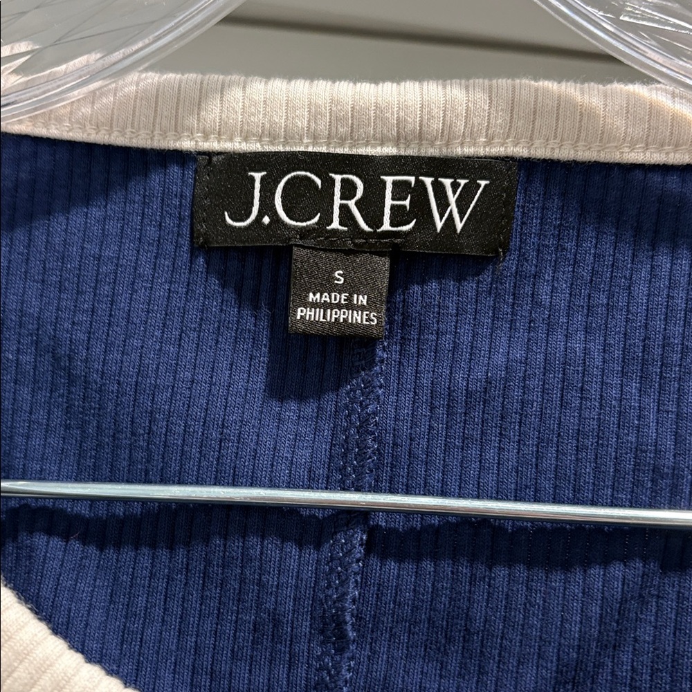 J.Crew Navy Racerback Cropped Tank - Picture 2 of 5